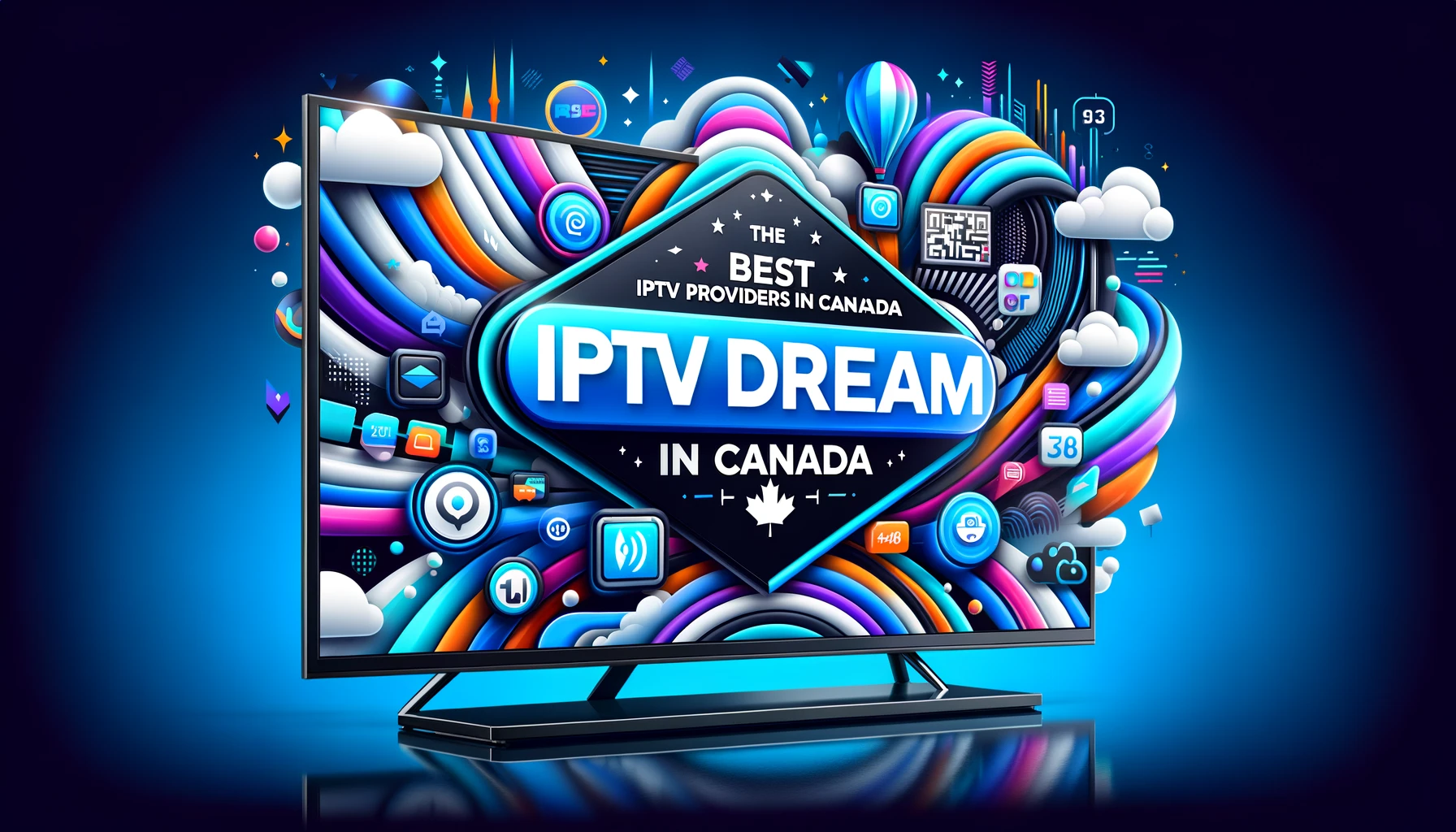 IPTVDream logo on smart TV screen – trusted dream iptv with smooth and reliable streaming.